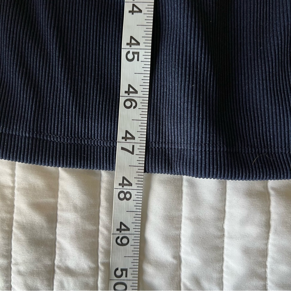 Women's Navy Ribbed Summer Midi Bodycon Dress with cutout Size XL - Picture 8 of 8